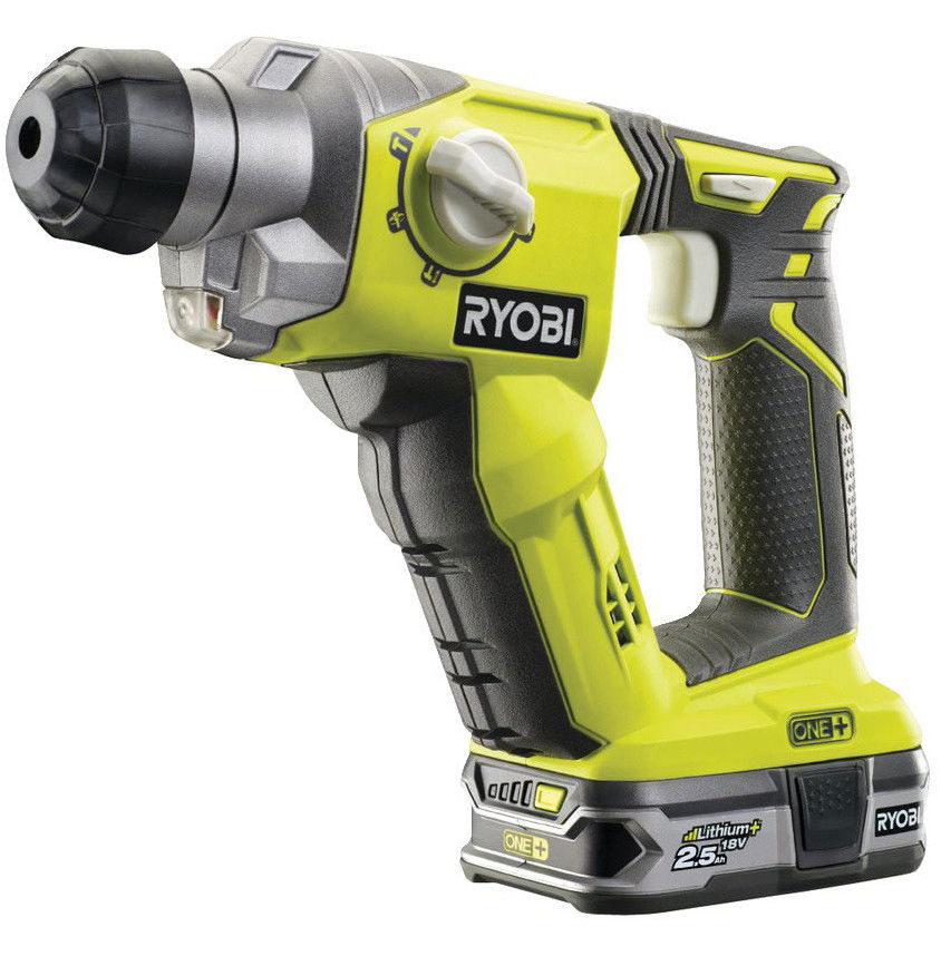 Ryobi R18SDS-125S akkus SDS-plus fúró-vésőkalapács (1 x 2.5 Ah Li-ion akkuval) termék fő termékképe