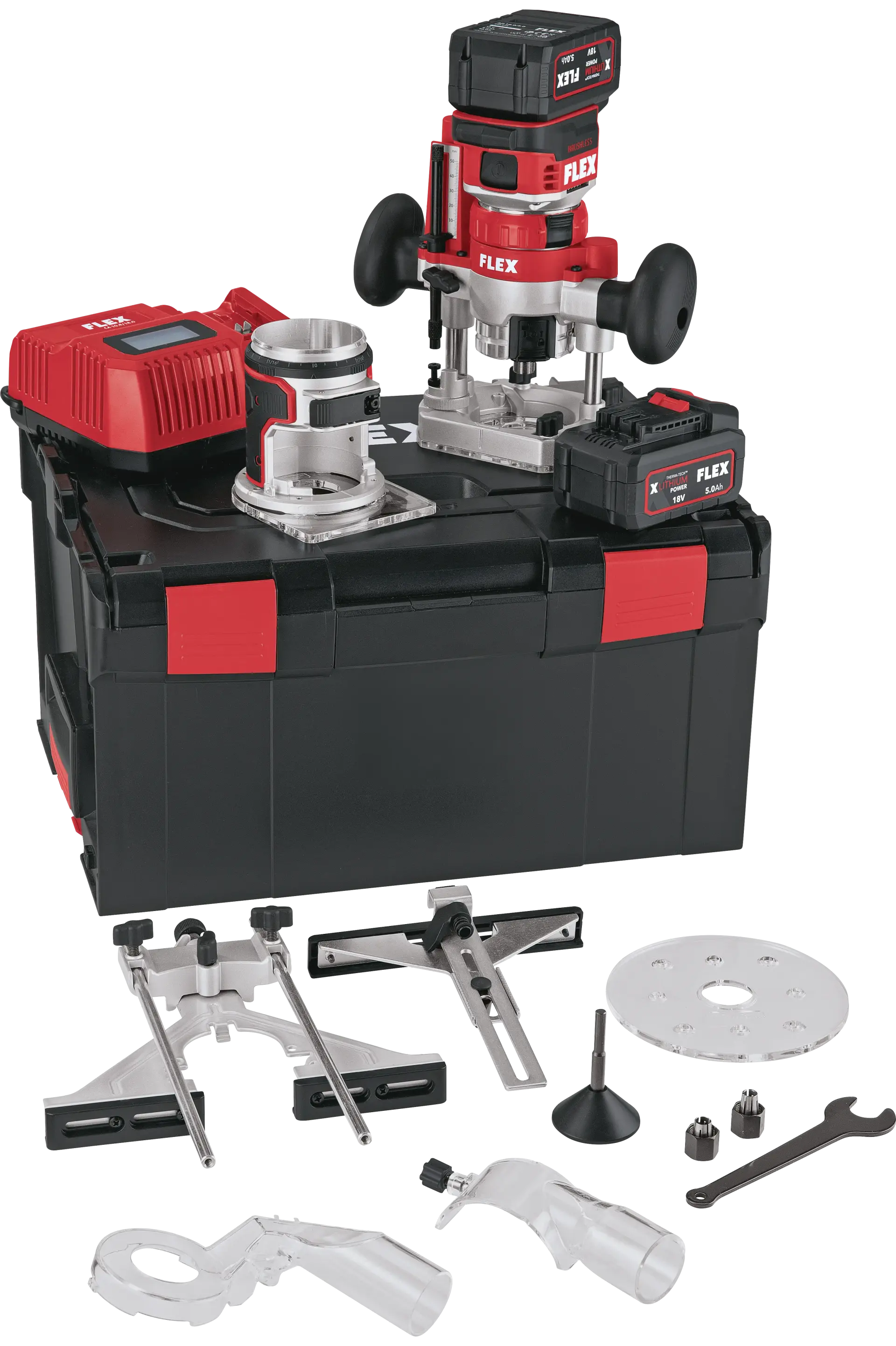 Flex CER 18-EC/5.0 AH Szett akkus élmaró és felsőmaró (2 x 5.0 Ah Li-ion akkuval, L-BOXX-ban) termék fő termékképe